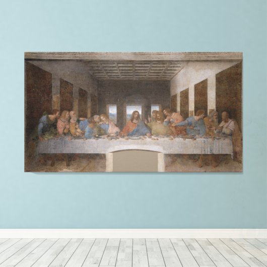 Leonardo da Vinci – The Last Supper Canvas Afdruk (Insitu (Houten vloer))