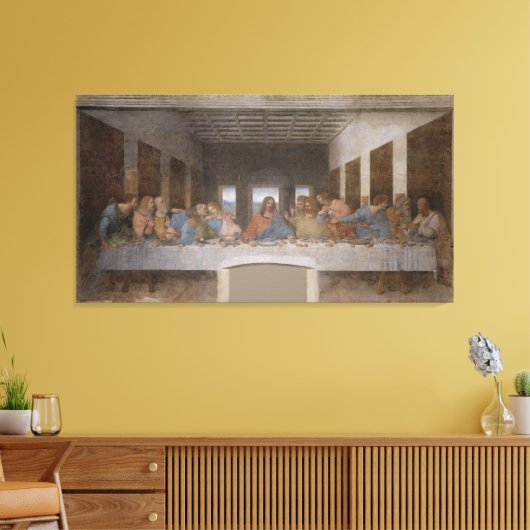 Leonardo da Vinci – The Last Supper Canvas Afdruk (Insitu (Woonkamer))