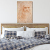 Leonardo da Vinci, vermoedelijk zelfportret Canvas Afdruk (Insitu (Slaapkamer))