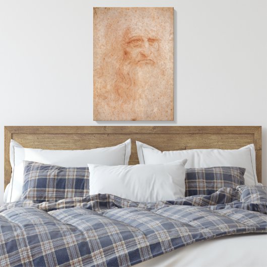 Leonardo da Vinci, vermoedelijk zelfportret Canvas Afdruk (Insitu (Slaapkamer))