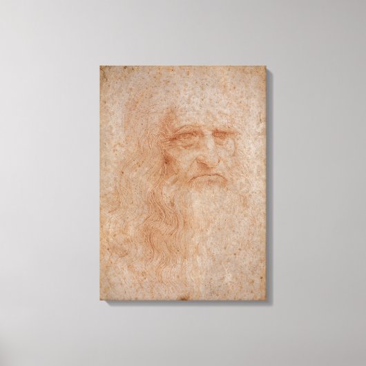 Leonardo da Vinci, vermoedelijk zelfportret Canvas Afdruk (Voorkant)
