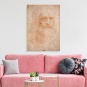 Leonardo da Vinci, vermoedelijk zelfportret Canvas Afdruk (Insitu (Woonkamer))