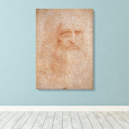 Leonardo da Vinci, vermoedelijk zelfportret Canvas Afdruk