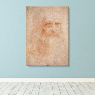 Leonardo da Vinci, vermoedelijk zelfportret Canvas Afdruk