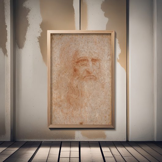 Leonardo da Vinci, vermoedelijk zelfportret Foto Afdruk