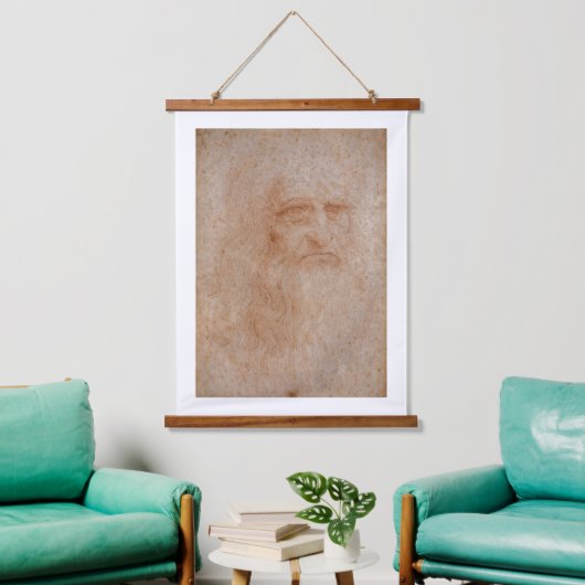 Leonardo da Vinci, vermoedelijk zelfportret Hangend Wandkleed (Woonkamer)
