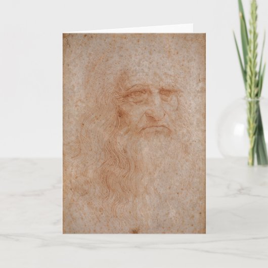 Leonardo da Vinci, vermoedelijk zelfportret Kaart (Voorkant)