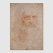 Leonardo da Vinci, vermoedelijk zelfportret Magnetische Uitnodiging (Voorkant)