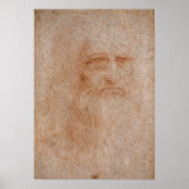 Leonardo da Vinci, vermoedelijk zelfportret Poster (Voorkant)