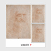 Leonardo da Vinci, vermoedelijk zelfportret Sticker (Vel)