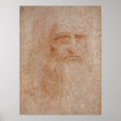 Leonardo Da Vinci, verondersteld zelfportret Poster (Voorkant)