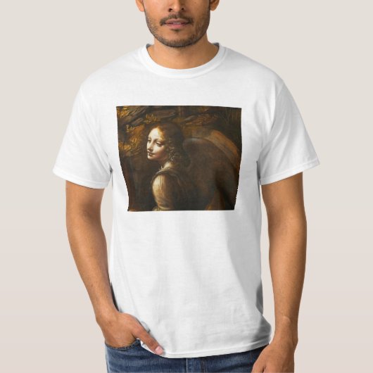 Leonardo da Vinci Virgin van de Rocks Angel T-shirt (Voorkant)