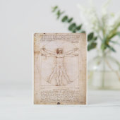 LEONARDO DA VINCI... VITRUVIAANS MAN ... 1490 BRIEFKAART (Staand voorkant)