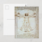 LEONARDO DA VINCI... VITRUVIAANS MAN BRIEFKAART (Voorkant / Achterkant)