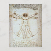 LEONARDO DA VINCI... VITRUVIAANS MAN BRIEFKAART (Voorkant)