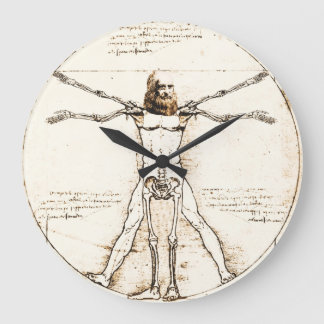 Leonardo Da Vinci Vitruvian Clock Grote Klok