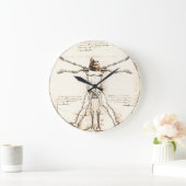 Leonardo Da Vinci Vitruvian Clock Grote Klok (Huis)