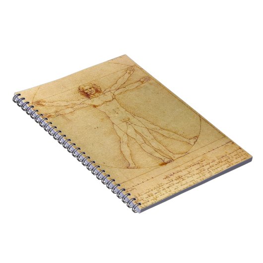 Leonardo Da Vinci Vitruvian Man Anatomy Notitieboek (Rechterzijde)