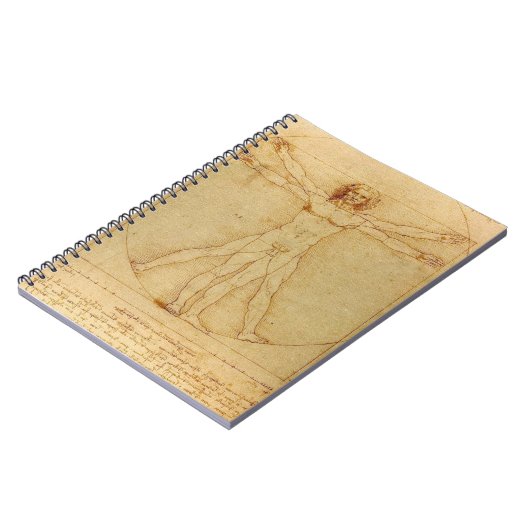 Leonardo Da Vinci Vitruvian Man Anatomy Notitieboek (Linkerzijde)