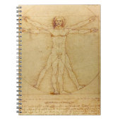 Leonardo Da Vinci Vitruvian Man Anatomy Notitieboek (Voorkant)
