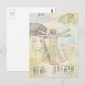 Leonardo Da Vinci Vitruvian Man Collage Briefkaart (Voorkant / Achterkant)