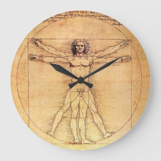 Leonardo Da Vinci Vitruvian Man Grote Klok