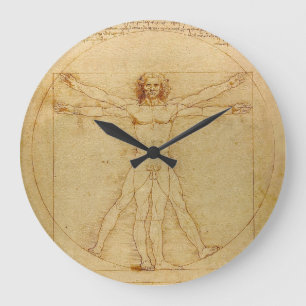 Leonardo da Vinci , Vitruvian Man Grote Klok