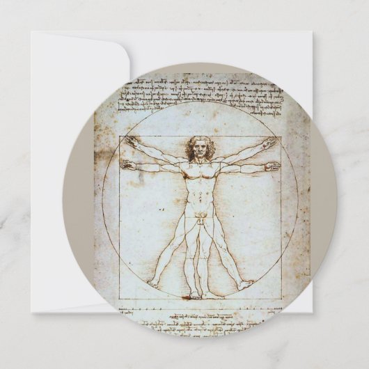 LEONARDO DA VINCI... VITRUVIAN MAN HI-DEF KAART (Voorkant)