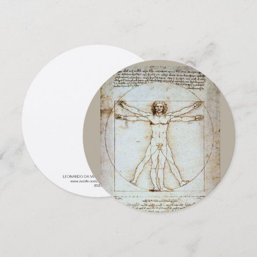 LEONARDO DA VINCI... VITRUVIAN MAN HI-DEF KAART (Voorkant / Achterkant)