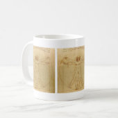Leonardo da Vinci , Vitruvian Man Koffiemok (Voorkant links)