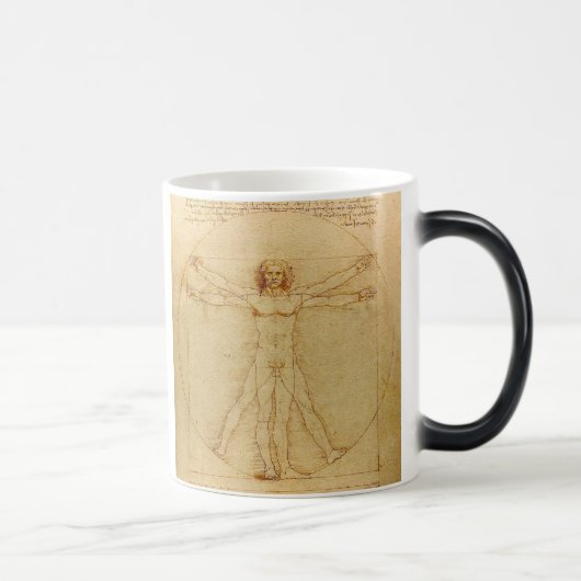 Leonardo da Vinci , Vitruvian Man Magische Mok (Rechts)