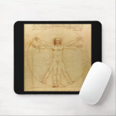 Leonardo da Vinci , Vitruvian Man Muismat (Met muis)