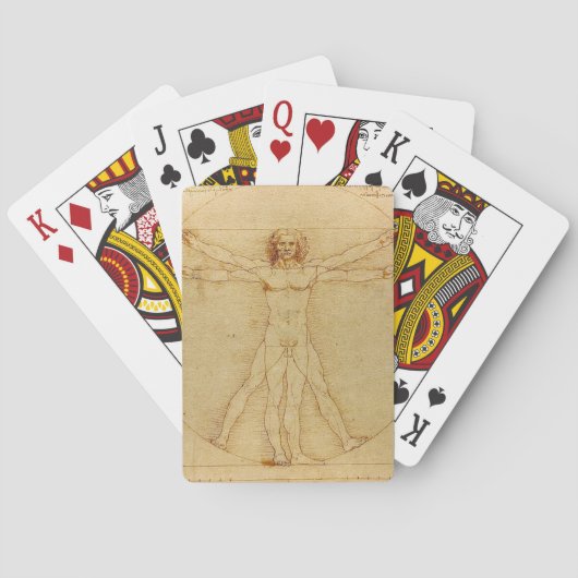 Leonardo da Vinci , Vitruvian Man Pokerkaarten (Achterkant)