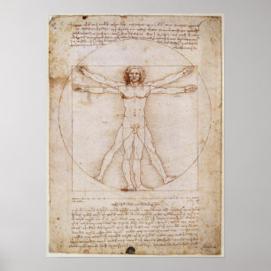 Leonardo da Vinci Vitruvian Man Poster
