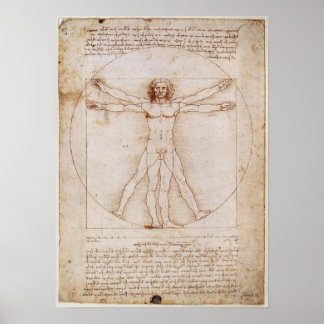 Leonardo da Vinci Vitruvian Man Poster