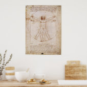 Leonardo da Vinci Vitruvian Man Poster (Keuken)