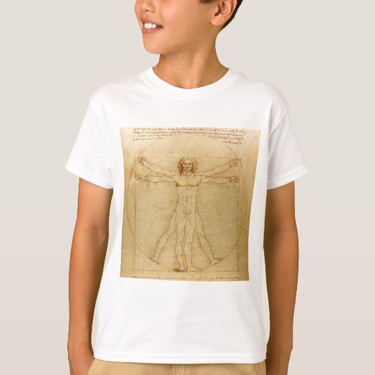 Leonardo da Vinci , Vitruvian Man T-shirt (Voorkant)