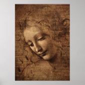 Leonardo Da Vinci Young Woman Poster (Voorkant)
