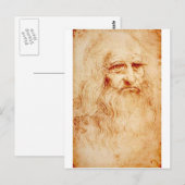 Leonardo Da Vinci Zelfportret circa 1510-1515 Briefkaart (Voorkant / Achterkant)