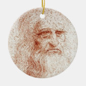 Leonardo da Vinci Zelfportret Kunst Ornament (Voorkant)