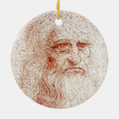 Leonardo da Vinci Zelfportret Kunst Ornament (Achterkant)