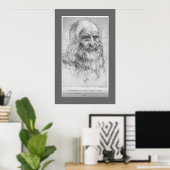 Leonardo Da Vinci - Zelfportret Poster (Thuiskantoor)