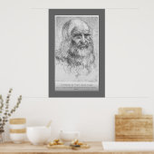 Leonardo Da Vinci - Zelfportret Poster (Keuken)