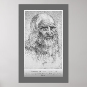 Leonardo Da Vinci - Zelfportret Poster