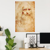 Leonardo Da Vinci - zelfportret Poster (Thuiskantoor)