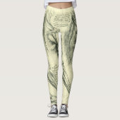 Leonardo da Vinci's anatomie van arm en schouder Leggings (Voorkant)