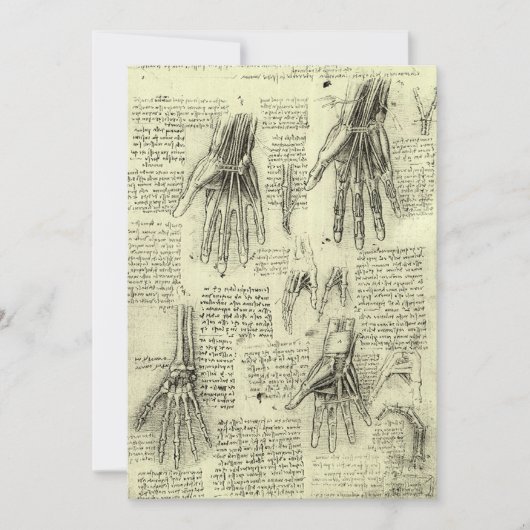 Leonardo da Vinci's anatomie van de menselijke han (Voorkant)