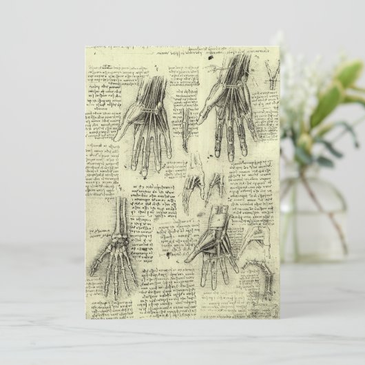 Leonardo da Vinci's anatomie van de menselijke han (Staand voorkant)