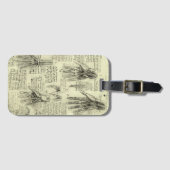 Leonardo da Vinci's anatomie van de menselijke han Bagagelabel (Voorkant (horizontaal))