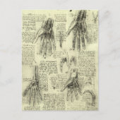 Leonardo da Vinci's anatomie van de menselijke han Briefkaart (Voorkant)